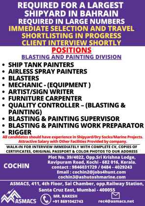 Bahrain Shipyard jobs | Blasting & painting division