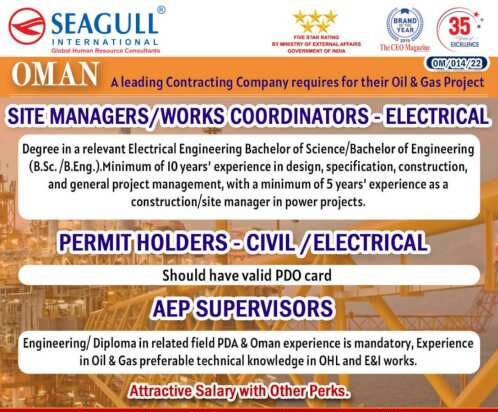 You are currently viewing Gulf Oil & Gas jobs – Job vacancies for Oman 50+