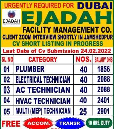 You are currently viewing Dubai jobs | Hiring for Ejadah facility management co.