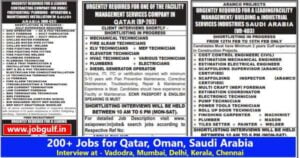 Gulf job vacancy - Saudi-Oman-Qatar
