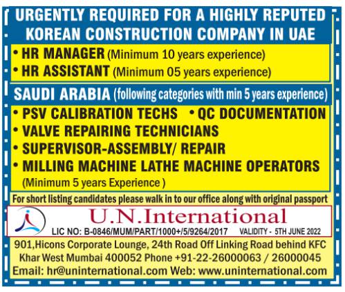 Gulf employment news | Job vacancy for Saudi, UAE, Qatar