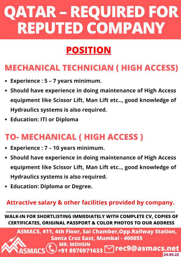 Mechanical Technician Job
