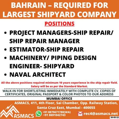 ASMACS Recruitment Mumbai | Want for Saudi, Bahrain, UAE