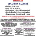 Security Guard job | Free Recruitment for Qatar