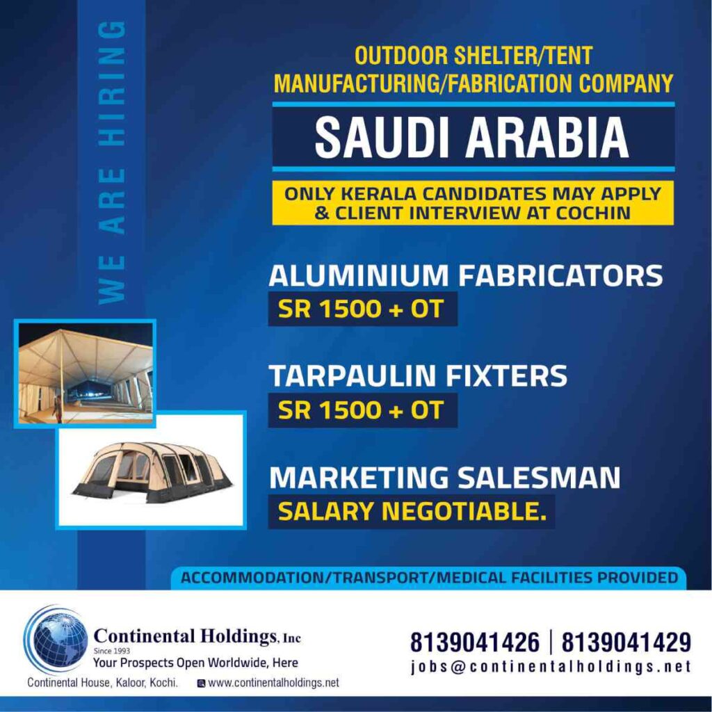 Gulf Hiring  Want for Manufacturing  Fabrication - Saudi Arabia