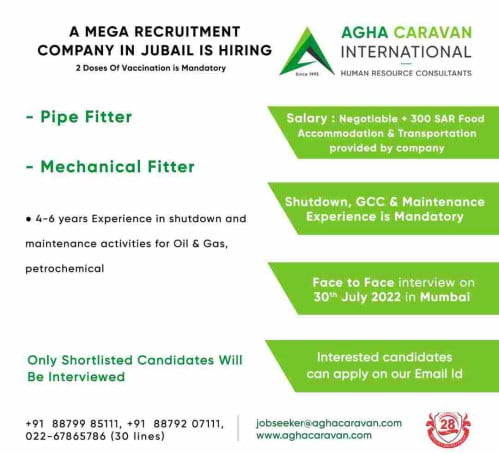Agha Caravan International | Job Vacancy for Saudi Arabia