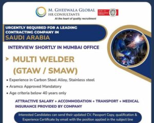 M Gheewala Urgently required for a leading contracting co - Saudi Arabia
