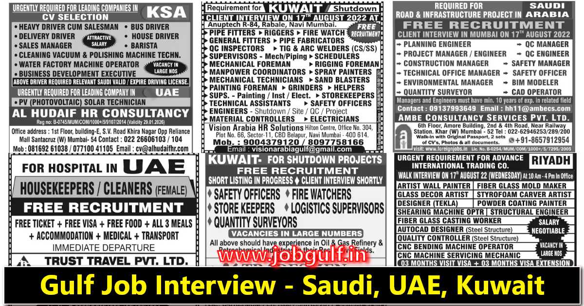 You are currently viewing Gulf Jobs News Paper | Want  for Saudi, UAE, and Kuwait