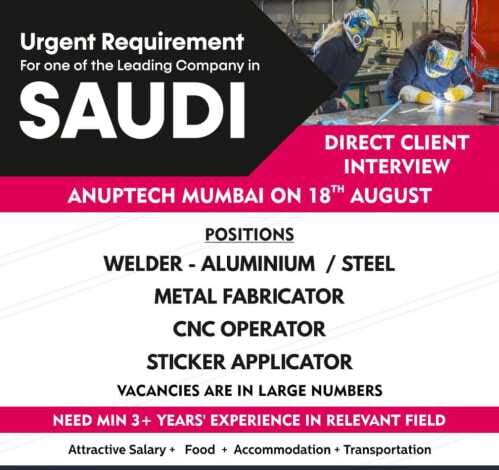 Read more about the article Gulf Jobs | Want for a leading company in Saudi Arabia