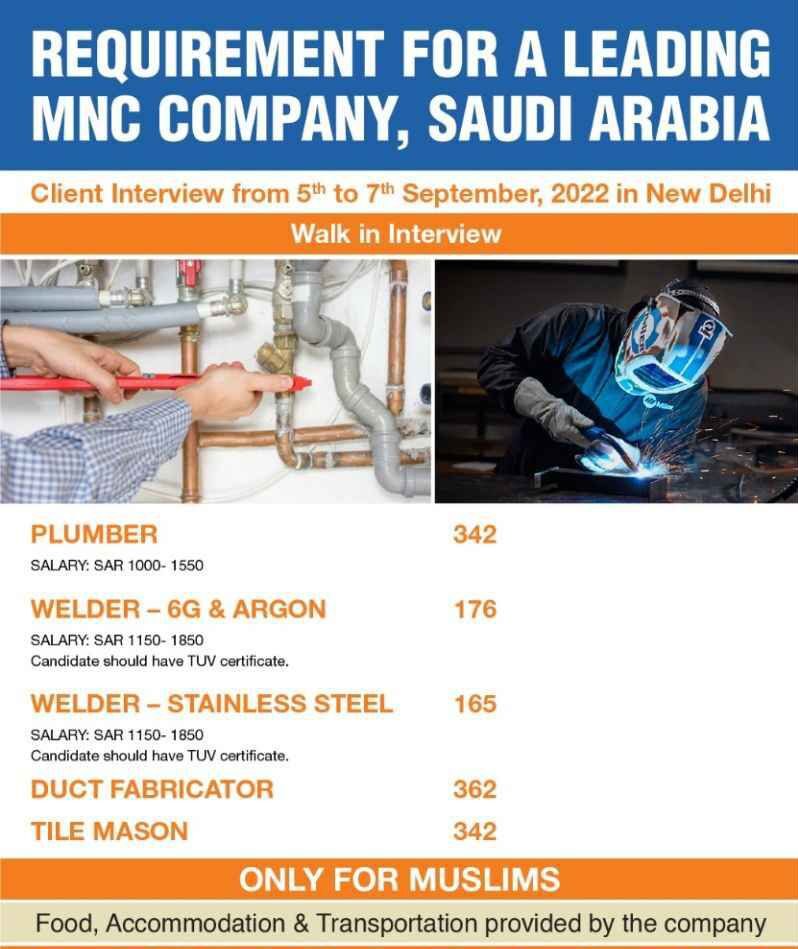 Read more about the article Gulf Vacancies | Required for a leading Mnc Company – Saudi Arabia
