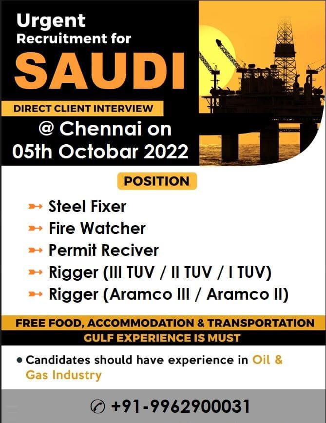 Read more about the article Gulf Recruitments | Want for Saudi Arabia