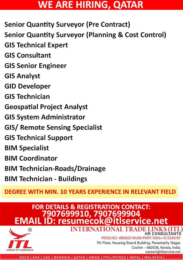 Jobs in Qatar Recruitment in a leading & reputed company