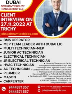 Semi Government Jobs in Facility Management in UAE