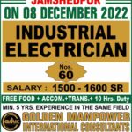 Saudi Jobs Vacancy Industrial Electrician Aramco Project