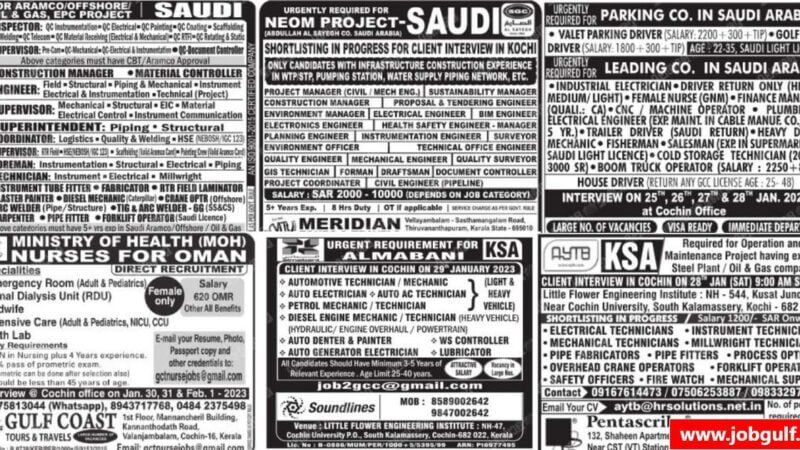 Malayala Classified Gulf Jobs Newspaper - 25 Jan 2023
