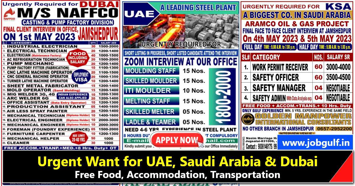 Abroad times today Job Openings for Dubai, Saudi, and UAE