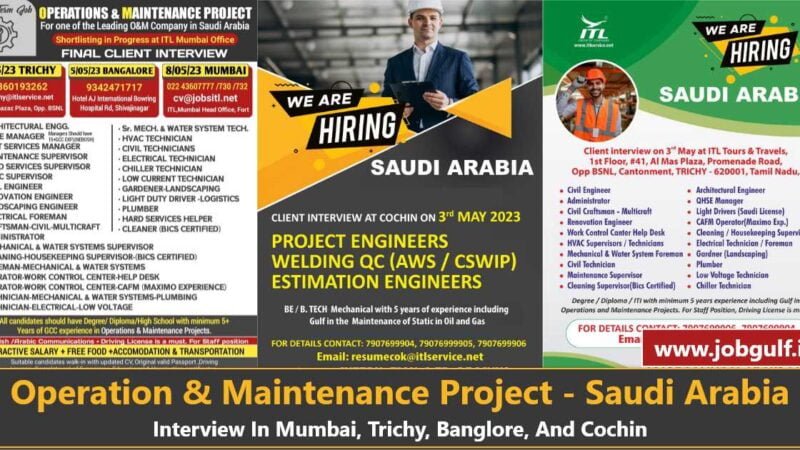 International Trade Links - Saudi Arabia job vacancies