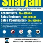 Jobs in Sharjah Hiring for Manufacturing Company