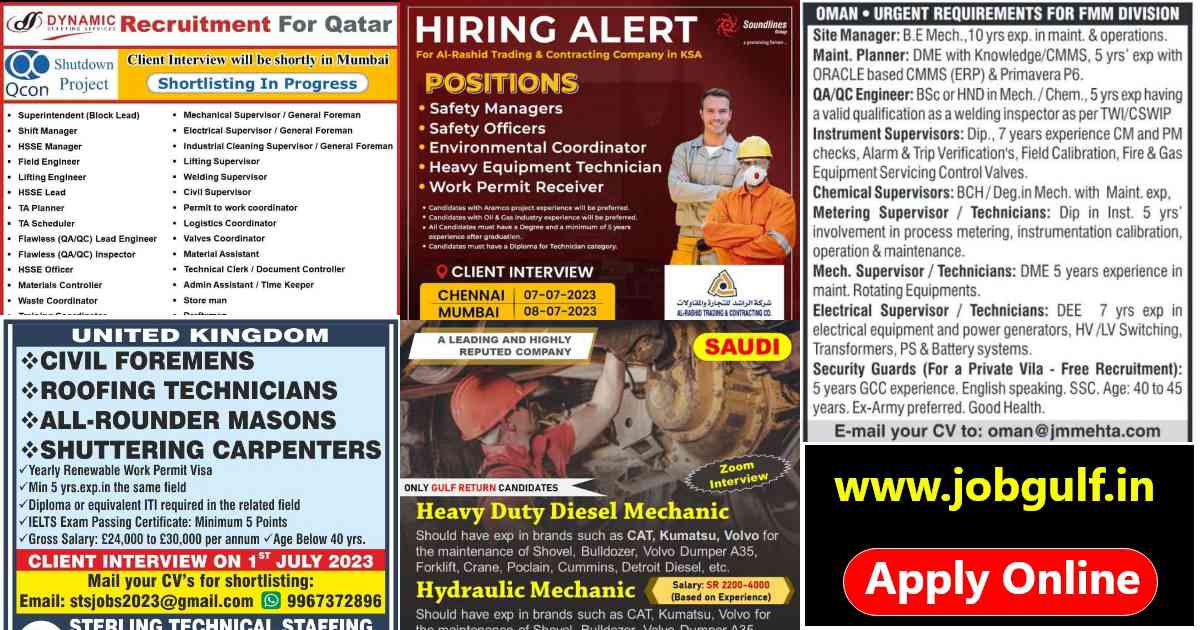 Today's Gulf job newspaper jobs Gulf & Europe