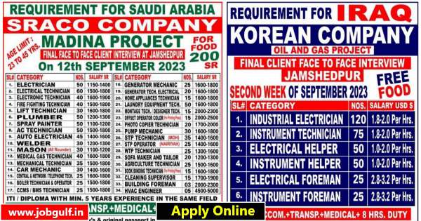 Gulf Jobs Want for Sraco & Korean Company - KSA Iraq