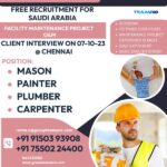 Job Vacancy for Saudi Arabia - ITI Trade Certificate