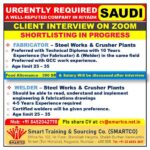 Jobs for Welder & Fabricator in Saudi Arabia