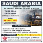 Tube Mill Operator Jobs in Saudi Arabia