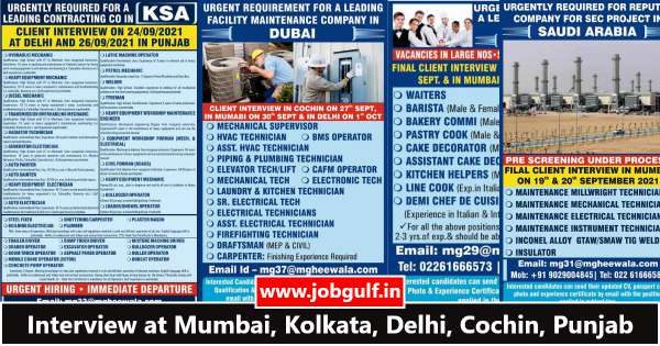 Abroad jobs Interview in Mumbai