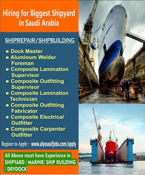 Gulf Interview Hiring for a Biggest shipyard in Saudi Arabia