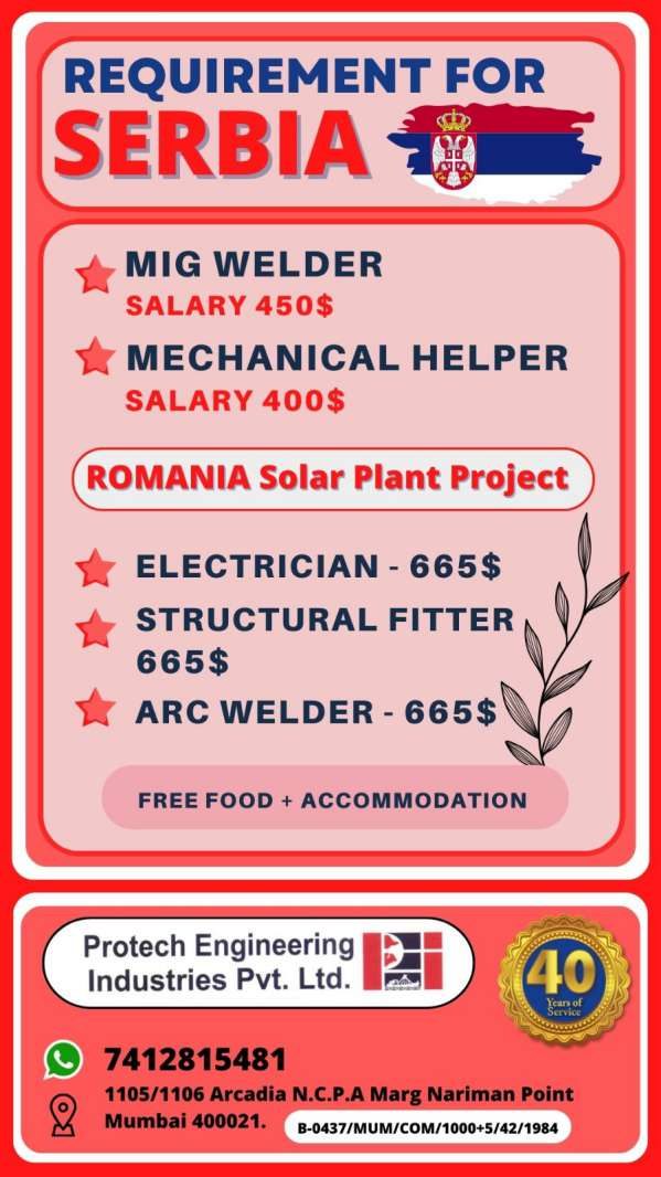 Jobs for Serbia Romania Solar Plant Project