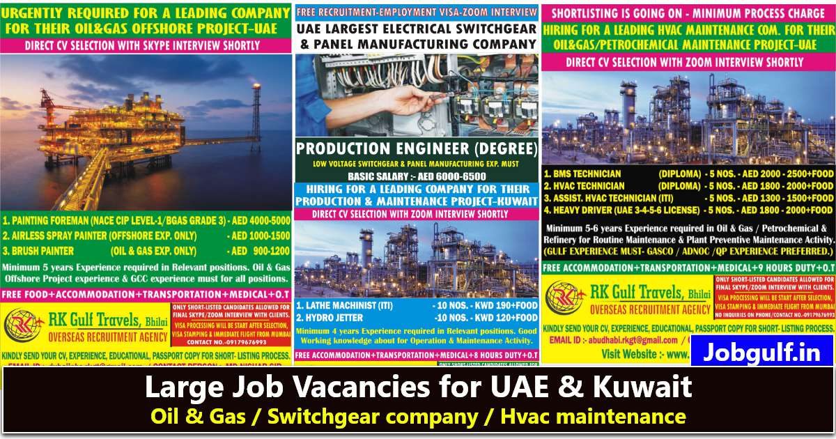 RK Gulf Travels | Job vacancies for UAE / Kuwait
